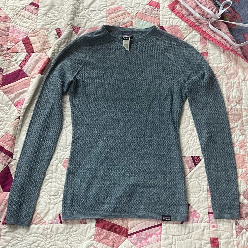 XS Patagonia blue Merino Wool sweater